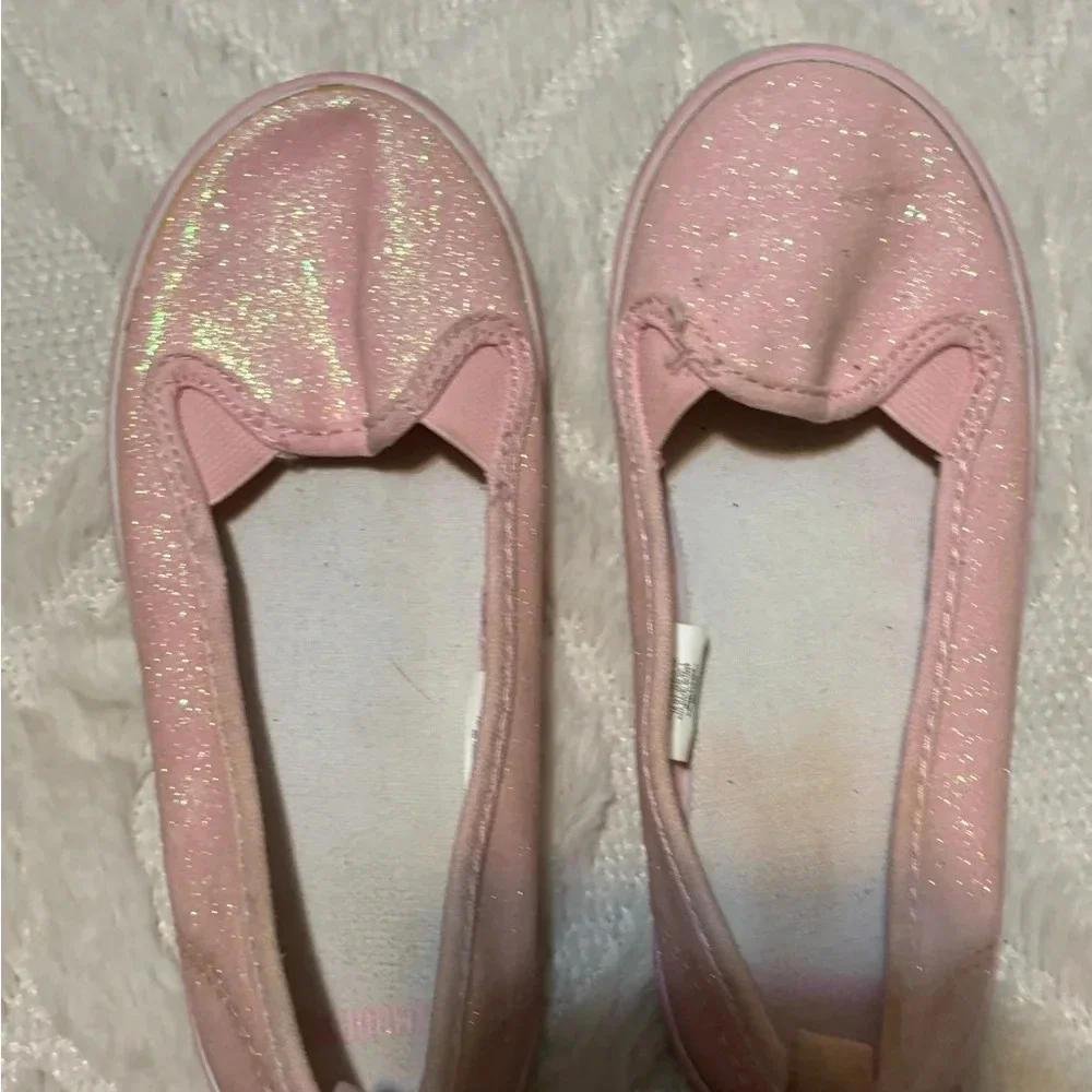 Gymboree Girls Metallic Pink Canvas Sneakers size 12. Perfect shape
